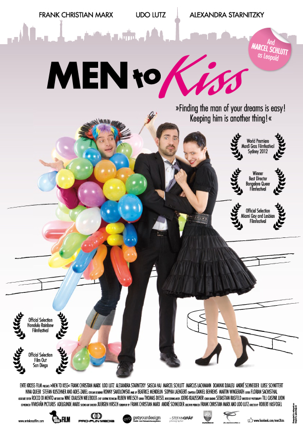 Festivalplakat Männer zum Knutschen. Ente Kross Film. 2012.